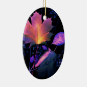 De herfst lekt in Neon Keramisch Ornament (Rechts)