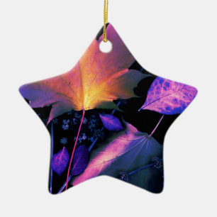 De herfst lekt in Neon Keramisch Ornament
