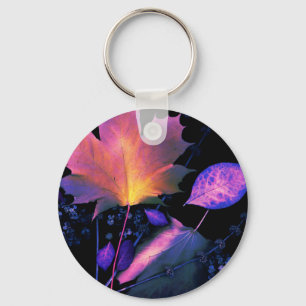 De herfst lekt in Neon Sleutelhanger
