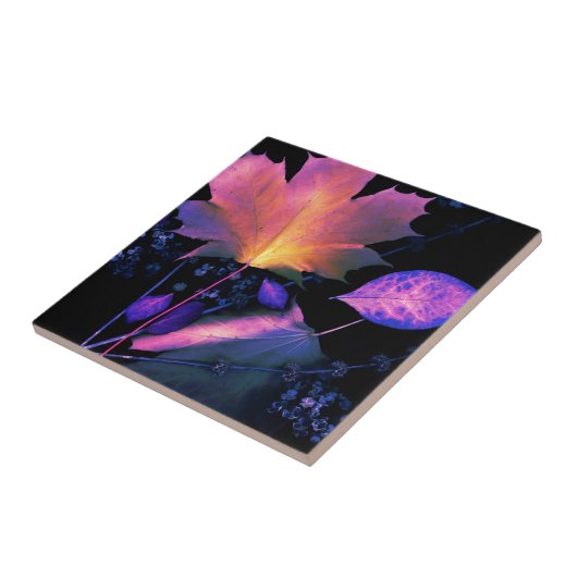 De herfst lekt in Neon Tegeltje (Zijkant)