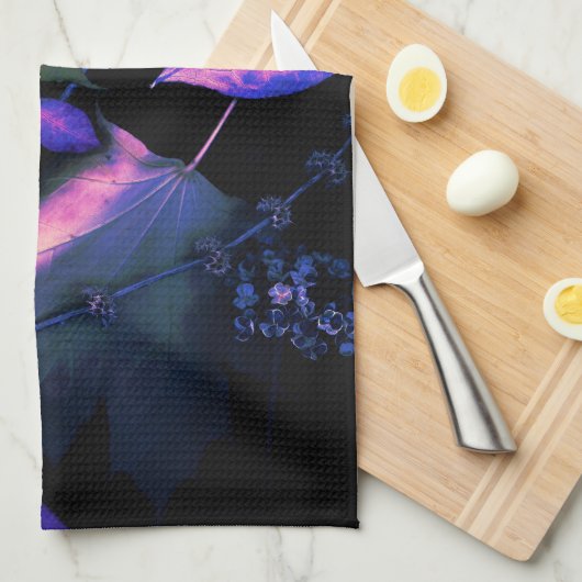 De herfst lekt in Neon Theedoek (Quarter Fold)