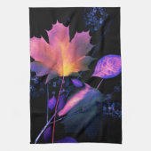 De herfst lekt in Neon Theedoek (Verticaal)