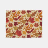 De herfst lekt op Beige Fleece Deken (Voorkant (Horizontaal))