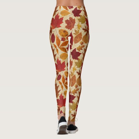 De herfst lekt op Beige Leggings (Achterkant)
