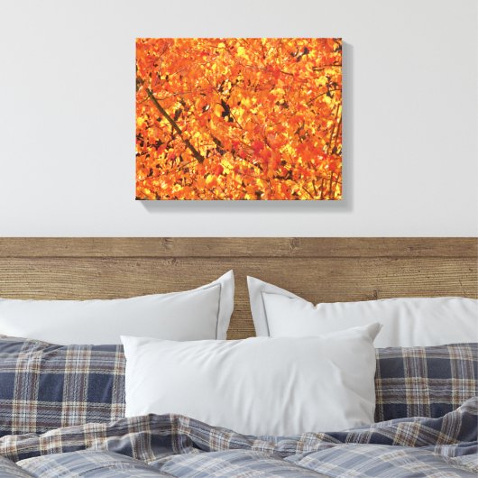 De herfst lekt op boom - foto. canvas afdruk (Insitu (Slaapkamer))