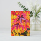 De herfst lekt rood en geel briefkaart (Staand voorkant)