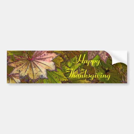 De herfst lekt: Thanksgiving - Bumpersticker (Voorkant)