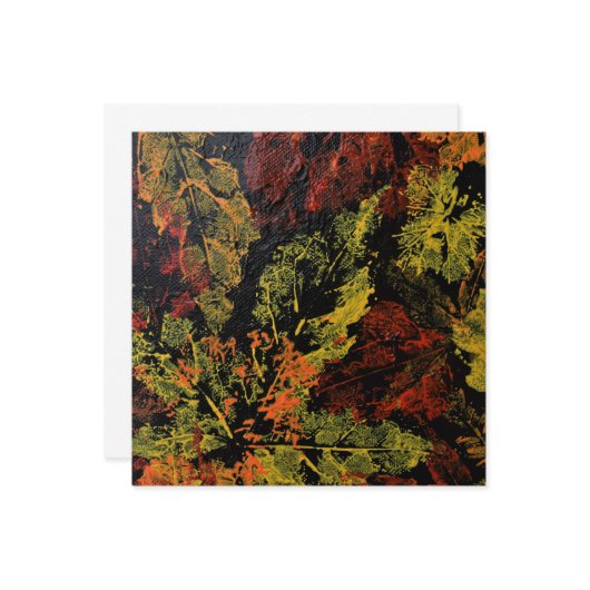 De herfst lekt vlakke Kaart (Voorkant / Achterkant in situ)