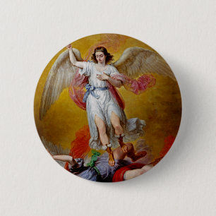 De herfst Lucifer door Antonio Maria Esquivel Ronde Button 5,7 Cm