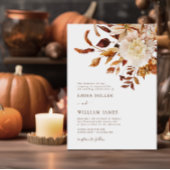 De herfst moderne Waterverf Terracotta Wedding Kaart
