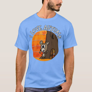 De herfst Mouse, ik hou van de herfst, de wildgroe T-shirt