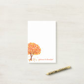 De herfst na de herfst is prachtig post-it® notes (Op bureau)