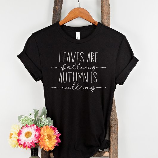 De herfst noemt Herfst Quote Trendy Minimalist T-shirt