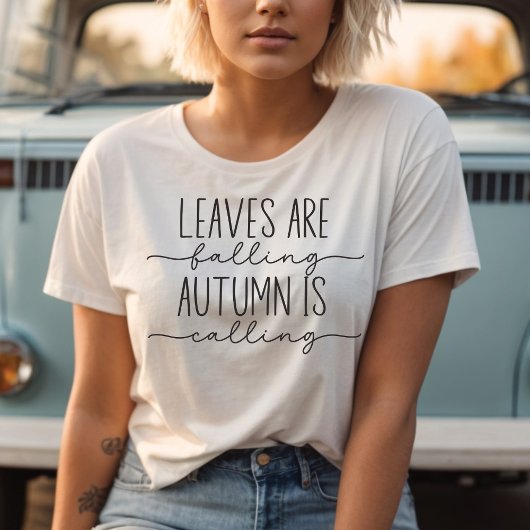 De herfst noemt Herfst Quote Trendy Minimalist T-shirt