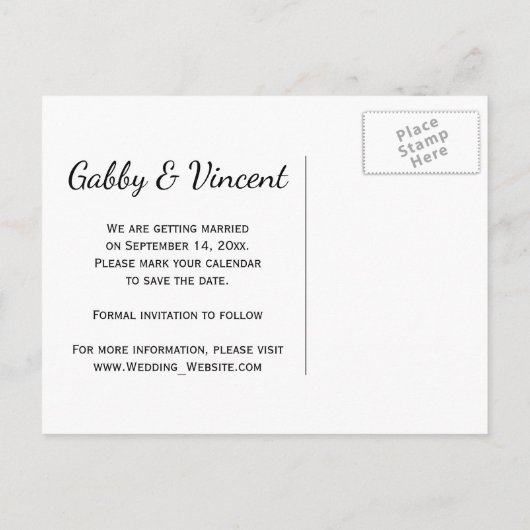 De herfst Oak Leaf Wedding sparen de Datum Aankondigingskaart (Achterkant)