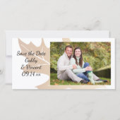 De herfst Oak Leaf Wedding sparen de Datum Save The Date (Voorkant)