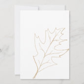 De herfst Oak Leaves Post Wedding Brunch Kaart (Achterkant)