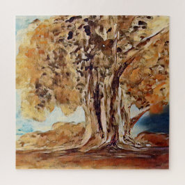 De herfst Oerwoud Bossen behandelen Landschap het Legpuzzel