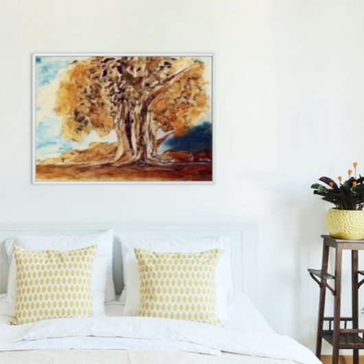 De herfst Oerwoud Bossen behandelen Landschap het  Poster