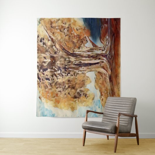 De herfst Oerwoud Bossen behandelen Landschap het Wandkleed (In situ)