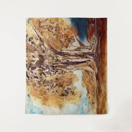 De herfst Oerwoud Bossen behandelen Landschap het Wandkleed (Voorkant)