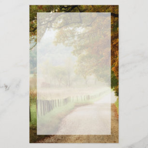 De herfst op de landweg briefpapier