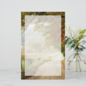 De herfst op de landweg briefpapier (Staand voorkant)