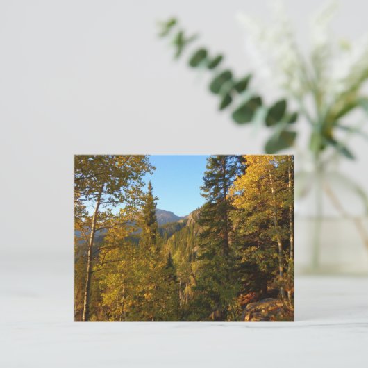 De herfst op het Trail-naar-droommeer Briefkaart (Staand voorkant)