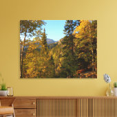 De herfst op het Trail-naar-droommeer Canvas Afdruk (Insitu (Woonkamer))