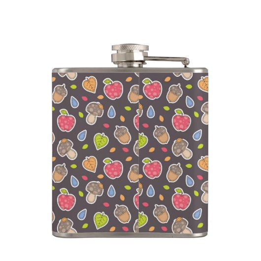 de herfst patroon heupfles (Achterkant)