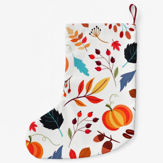 De herfst Pattern kerststaart Kleine Kerstsok (Achterkant)