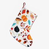 De herfst Pattern kerststaart Kleine Kerstsok (Voorkant (Hangend))