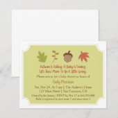 De herfst roept, de Uitnodiging van het Baby showe (Voorkant / Achterkant)