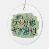 De herfst roept keramisch ornament (Links)