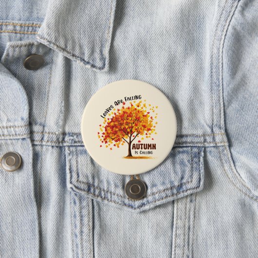 De herfst roept ronde button 7,6 cm (In situ)
