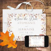 De herfst Rust & Brown Boho Modern sparen de Datum Save The Date
