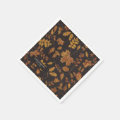 De herfst Rustic Golden Leaves Elegant Wedding Servetten (Hoek)