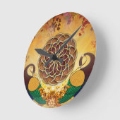 De herfst Serenade Mandala van de tweedehandsklok Ronde Klok (Hoek)