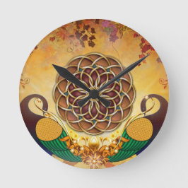 De herfst Serenade Mandala van de tweedehandsklok Ronde Klok