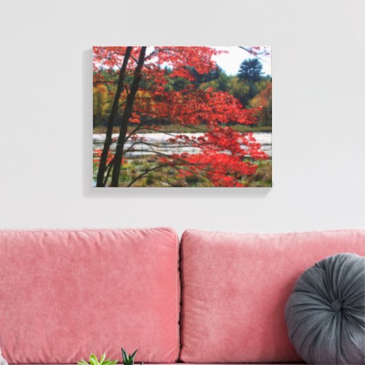 De herfst sloot de Natuur van Marsh af Canvas Afdruk (Insitu (Woonkamer))