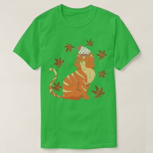 De herfst springt met kleverflakkering uit het sei t-shirt (Design voorkant)