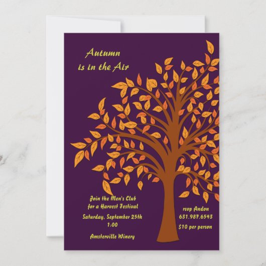 De herfst staat in het luchtvervoer kaart (Voorkant)