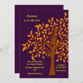 De herfst staat in het luchtvervoer kaart (Voorkant / Achterkant)