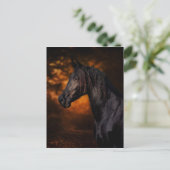 De herfst Stallion Briefkaart (Staand voorkant)