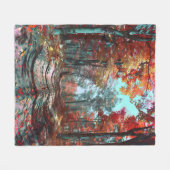 De herfst strekt zich uit tot bossen rode bladeren fleece deken (Voorkant (Horizontaal))