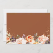 De herfst Terracotta Gold Oranje Floral Photo Wedd Save The Date (Achterkant)