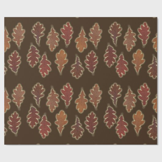 De herfst trekt gloed op Aangepaste kleur Cadeaupapier (Vlak)