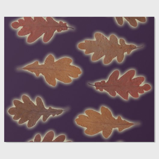 De herfst trekt gloed op Aangepaste kleur Cadeaupapier (Vlak)