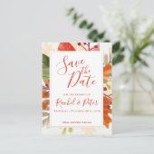 De herfst trekt het Dall Wedding sparen de Datum K Aankondigingskaart (Staand voorkant)