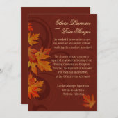 De herfst trekt rond de bruiloft van metallisch br kaart (Voorkant / Achterkant)